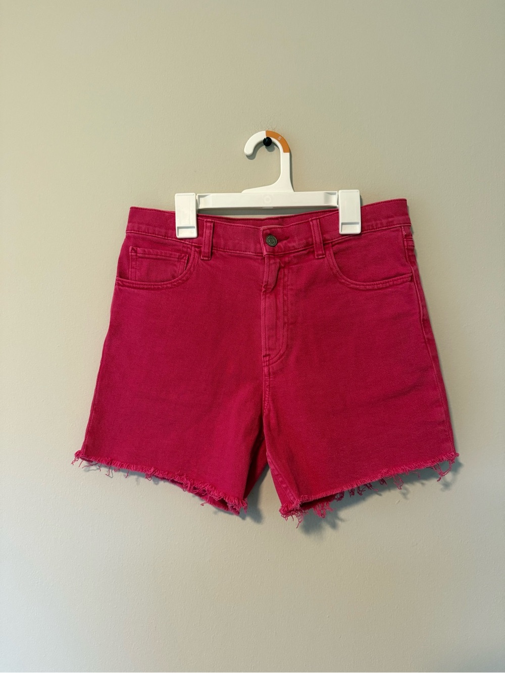 faherty pink sunwashed denim shorts